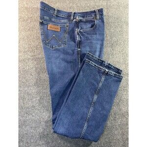 Wrangler Retro Relaxed Boot Jeans Men 38x34 Blue Western Rodeo 75 Years Stretchy